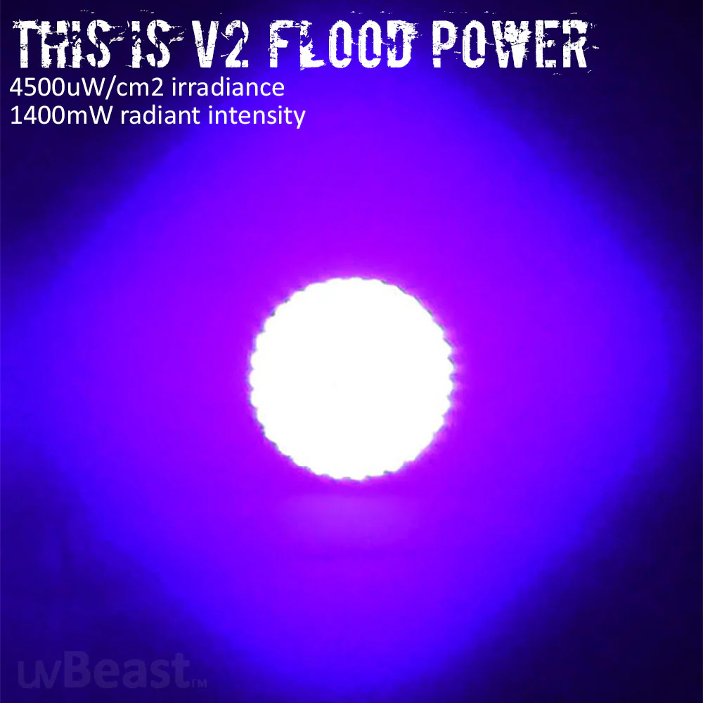 uvBeast Black Light UV Flashlight V2 (VERSION 2) Flood Effect - Image 6